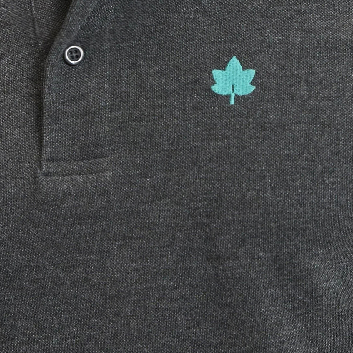 Polo de manga corta, bordado, logotipo gris oscuro jaspeado, LA REDOUTE COLLECTIONS