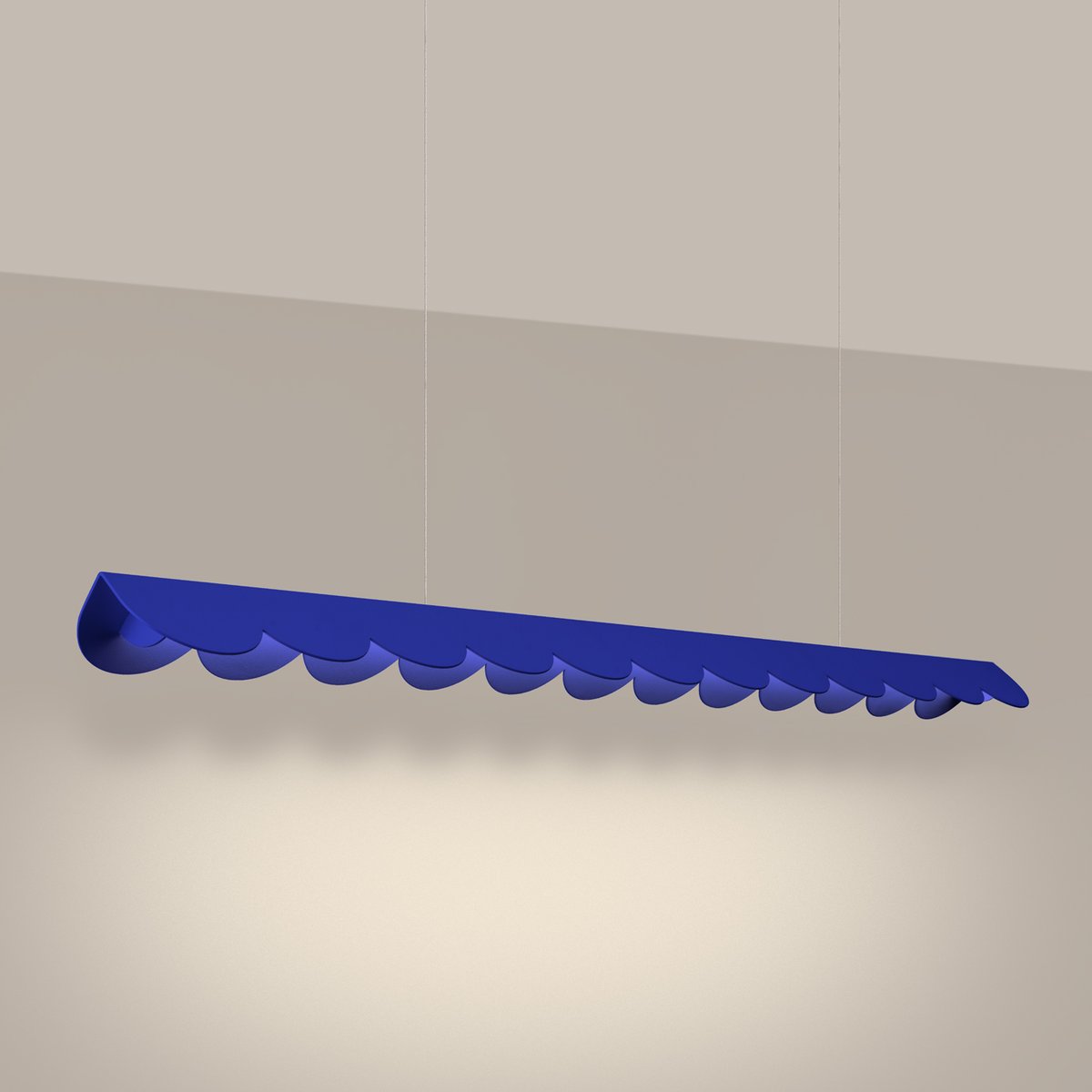 Suspension Aluminium Outremer LED 1 Biscuit outremer, EDEN