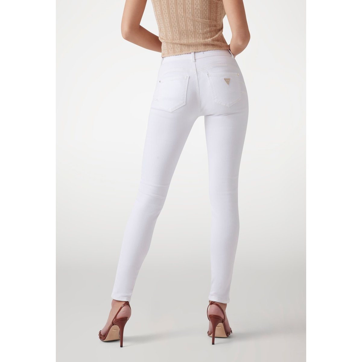 Jean Skinny Shape Up blanc, GUESS