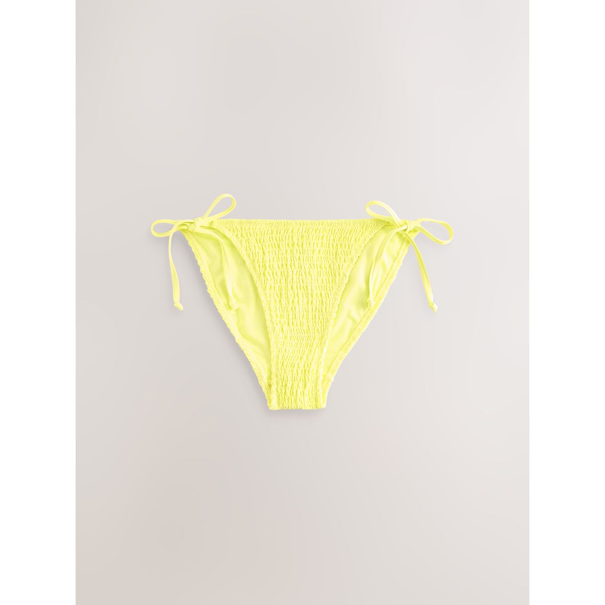 Bas de bikini froncé à nouer, lot 2 corail fluo/vert citron fluo, NEXT