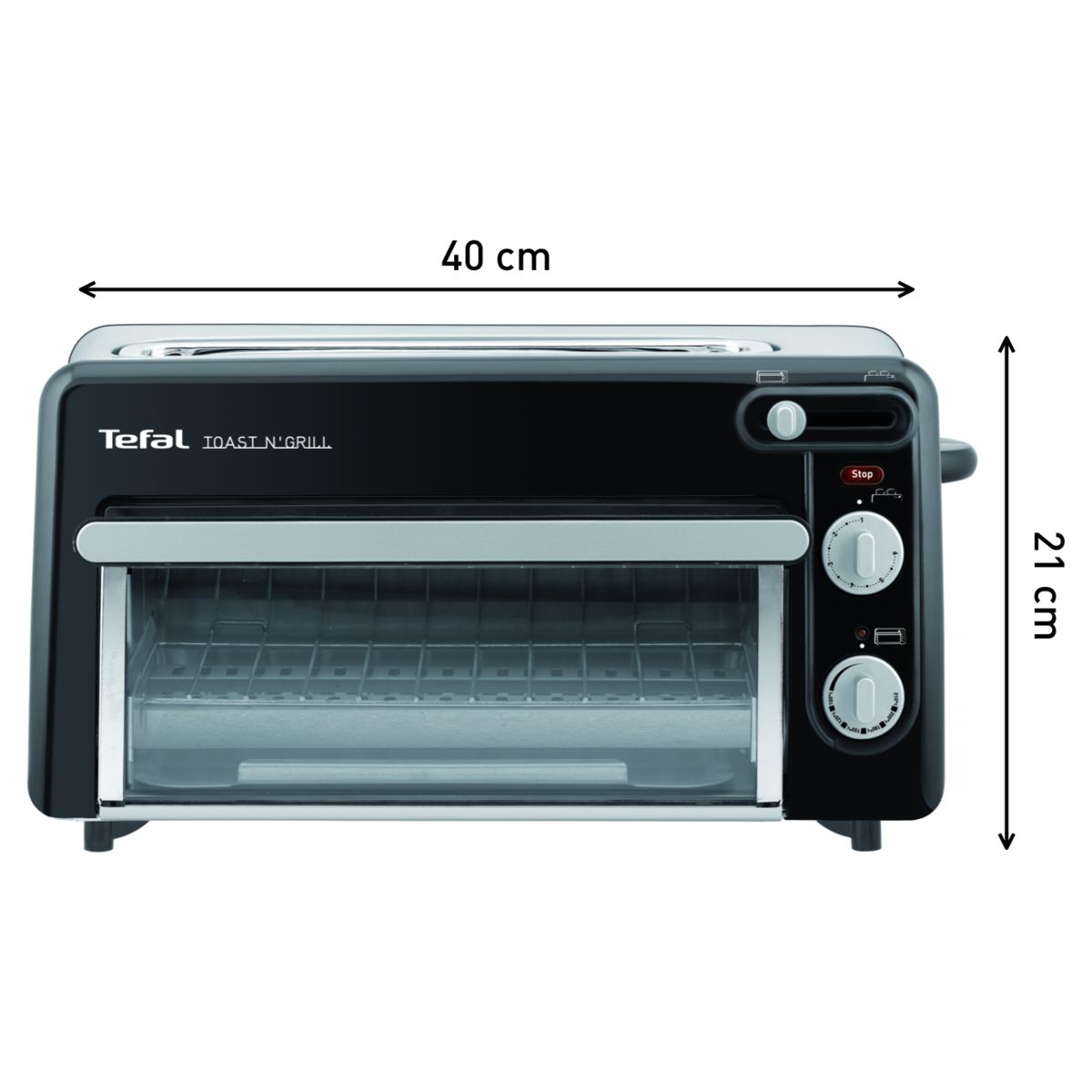 Grille pain Toast n’Grill TL600830 noir/inox, TEFAL