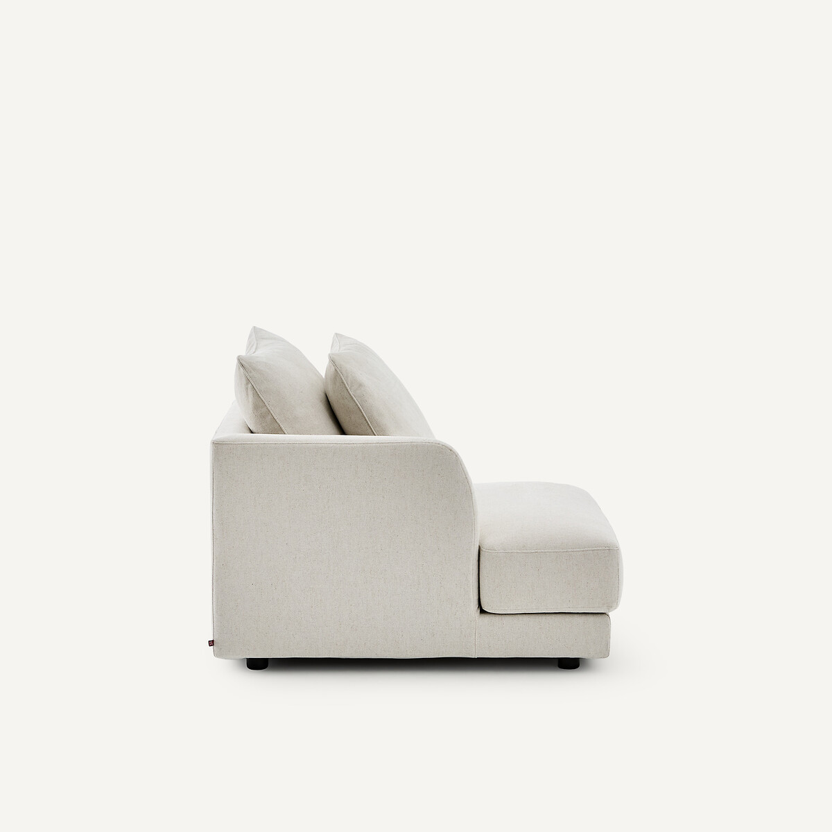 Demi-canapé gauche, modulable en toile chinée, TIBERIO ivoire, AM.PM