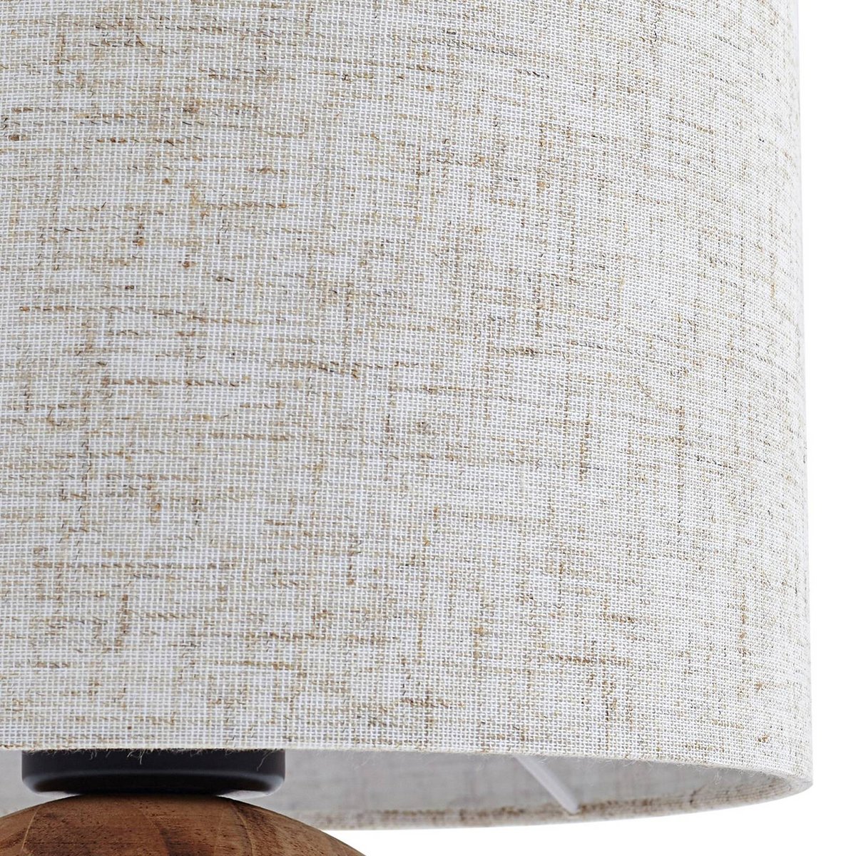 Lampe à poser en bois scandinave, Mayumi bois clair, gris clair, LINDBY