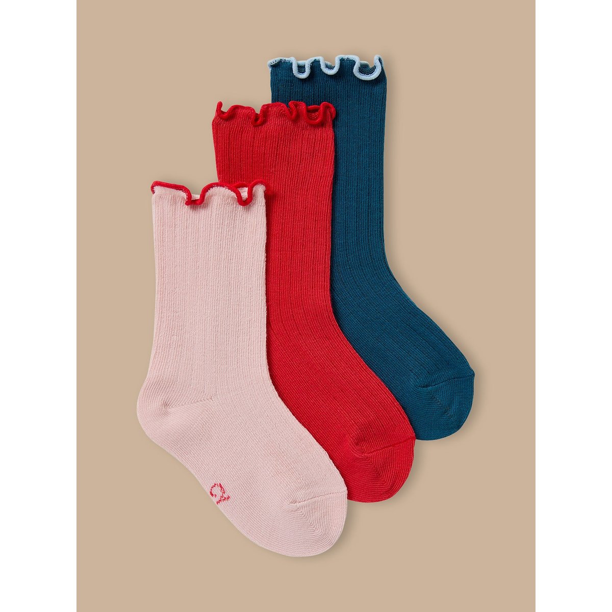 Lot de 3 paires de chaussettes rose tendre, CYRILLUS