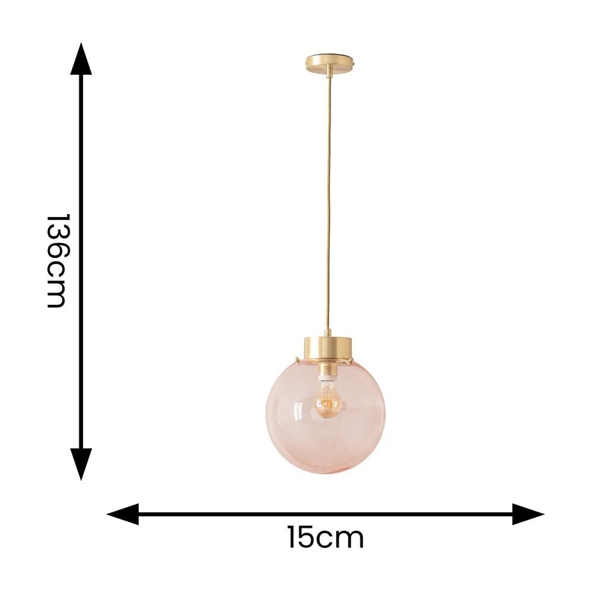 Freddy Bubble Glass Brushed Gold Pendant Light gold-coloured, ÉDITÉ