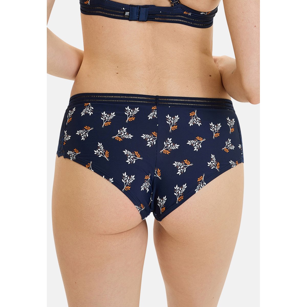 Shorty VALERIA feuillage fond marine, BILLET DOUX
