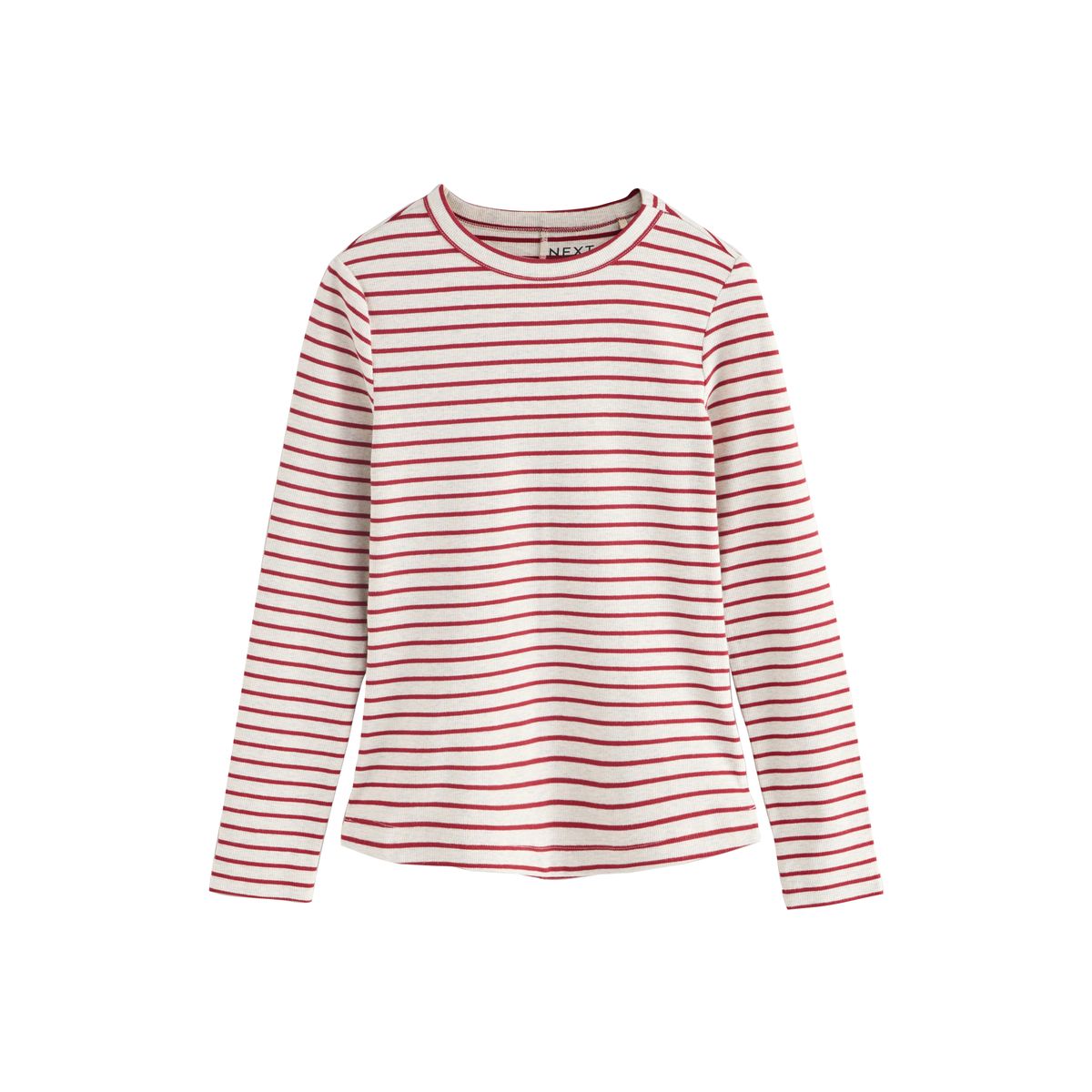 T-shirt côtelé à manches longues, lot de 5 multicolore/rayé, NEXT