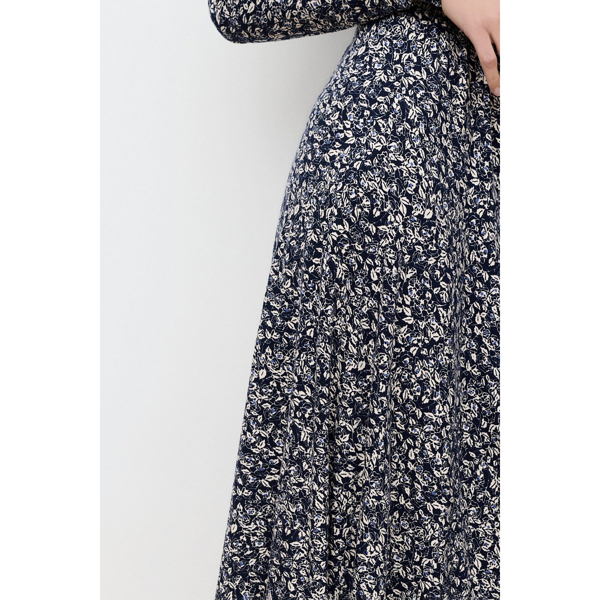 Robe fluide col v RSHANY bleu marine, CAROLL