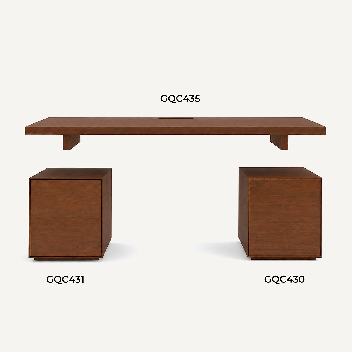 Mikube Walnut Veneered MDF 1-Door Office Cabinet walnut, AM.PM
