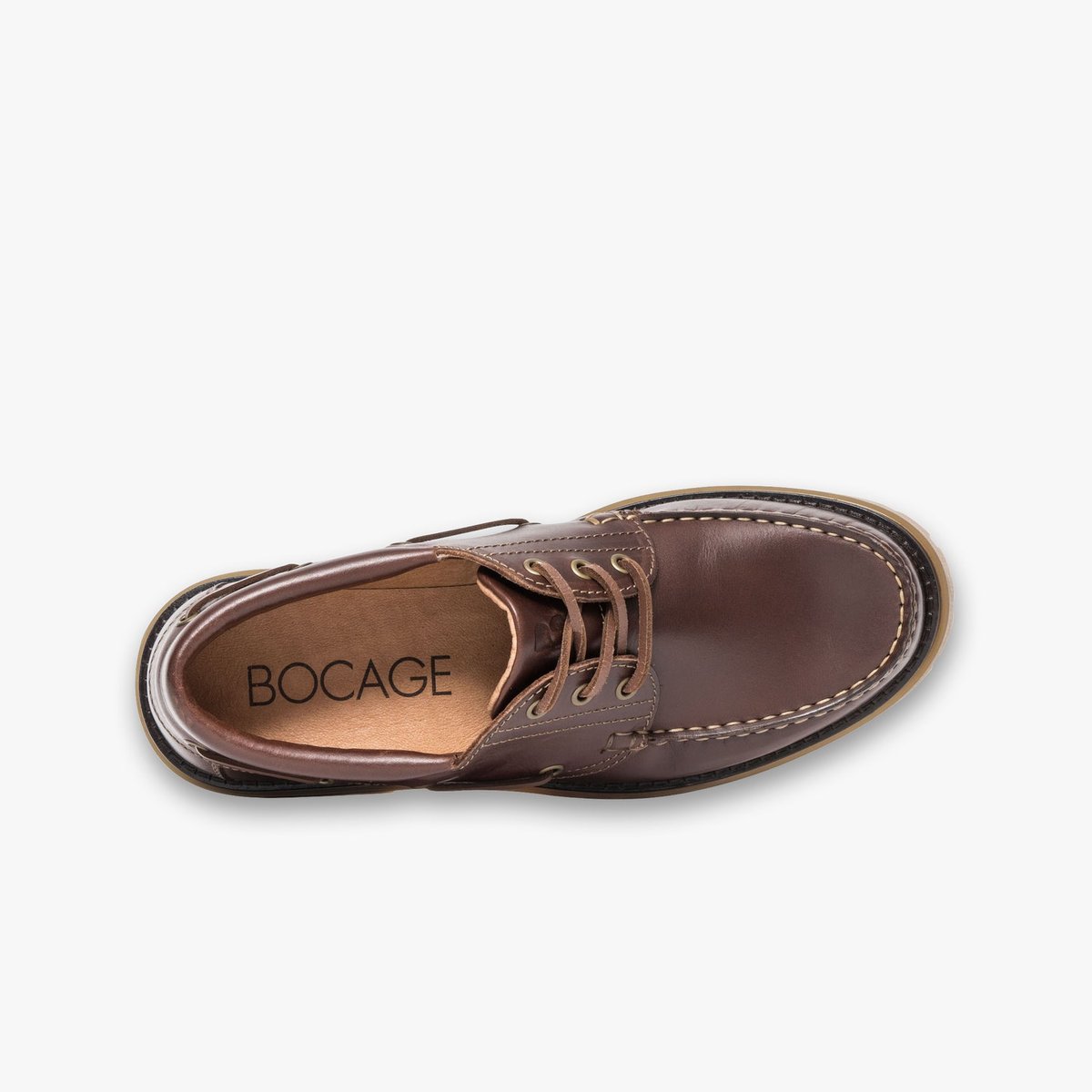 Derby en cuir LEVY cognac, BOCAGE