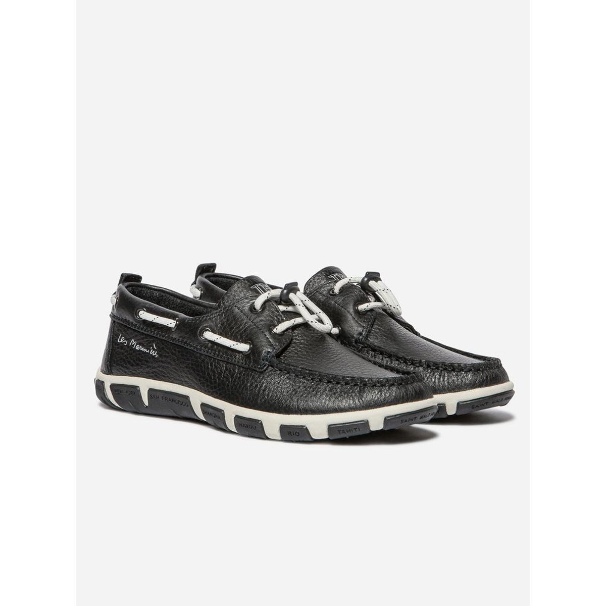 Chaussures bateau JANAELE bleu / blanc, TBS