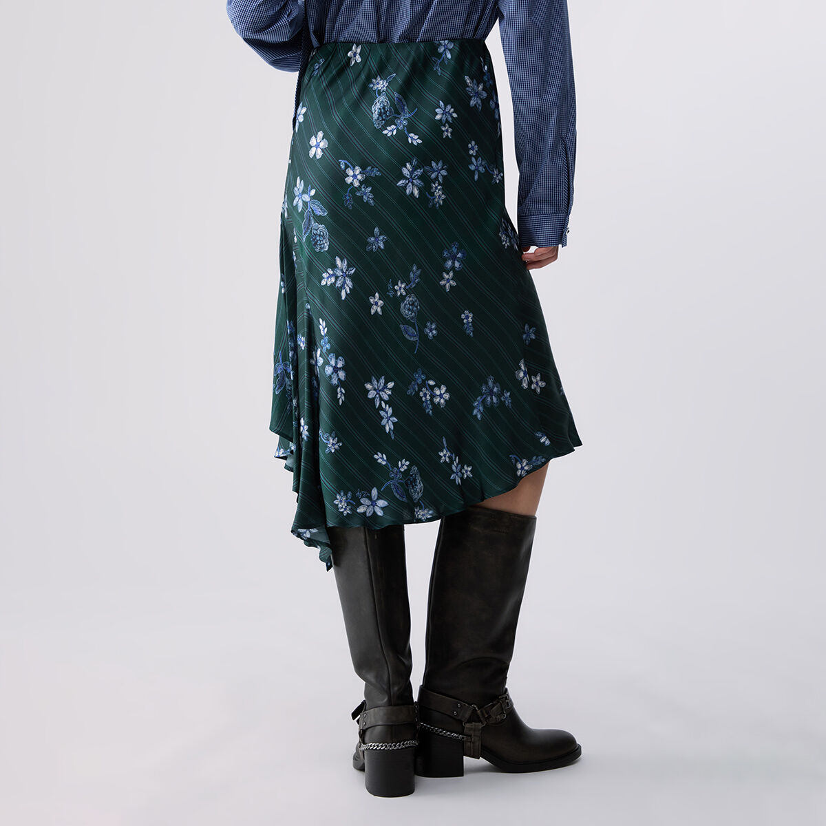 Jupe midi avec drapé vert, LIU JO