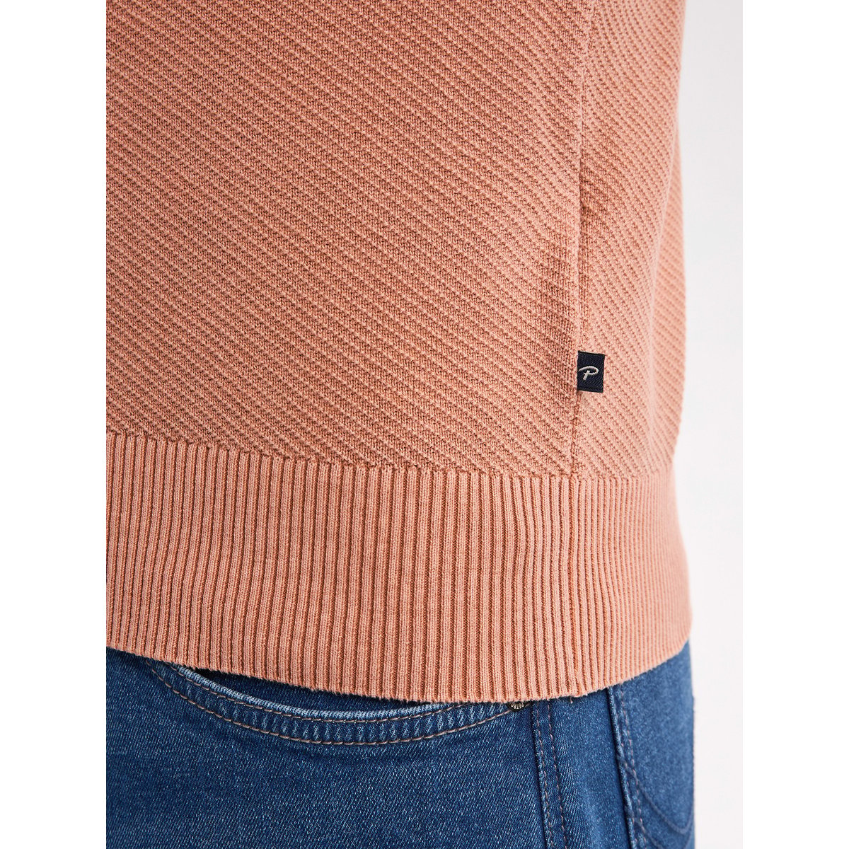 Pull en maille pebbleview rouge dusty peach, PETROL INDUSTRIES