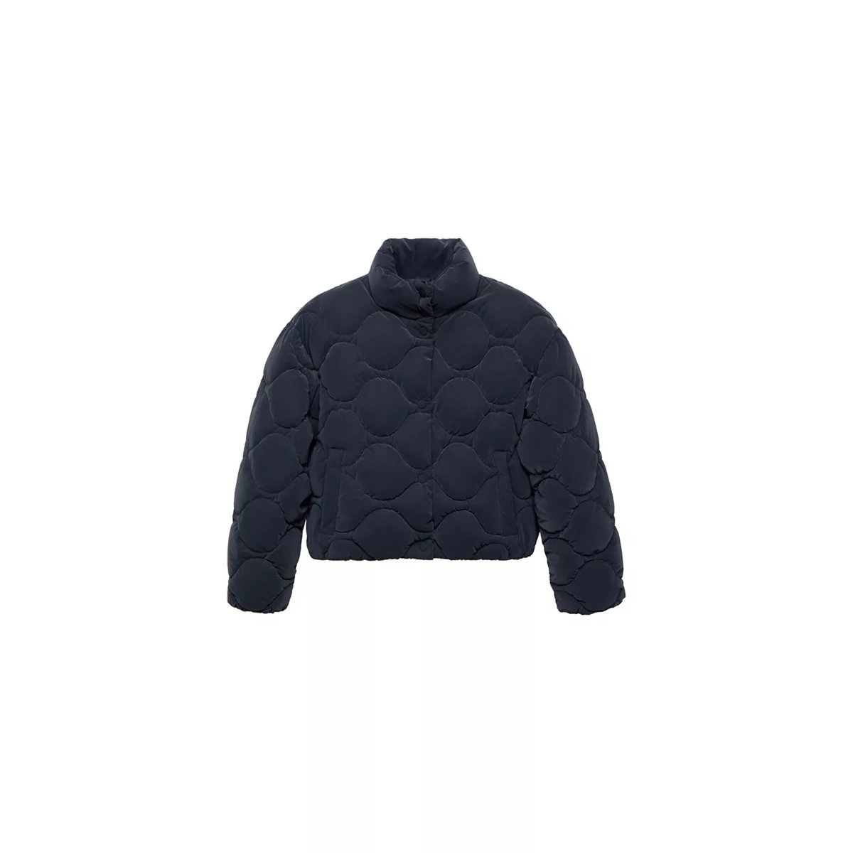 Anorak matelassé imperméable à losanges bleu marine foncé, MANGO TEEN