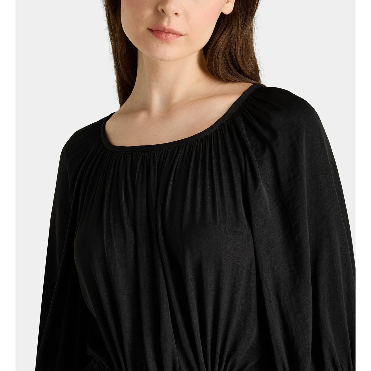 Robe diane sat fluide mi-longue noir, GALERIES LAFAYETTE
