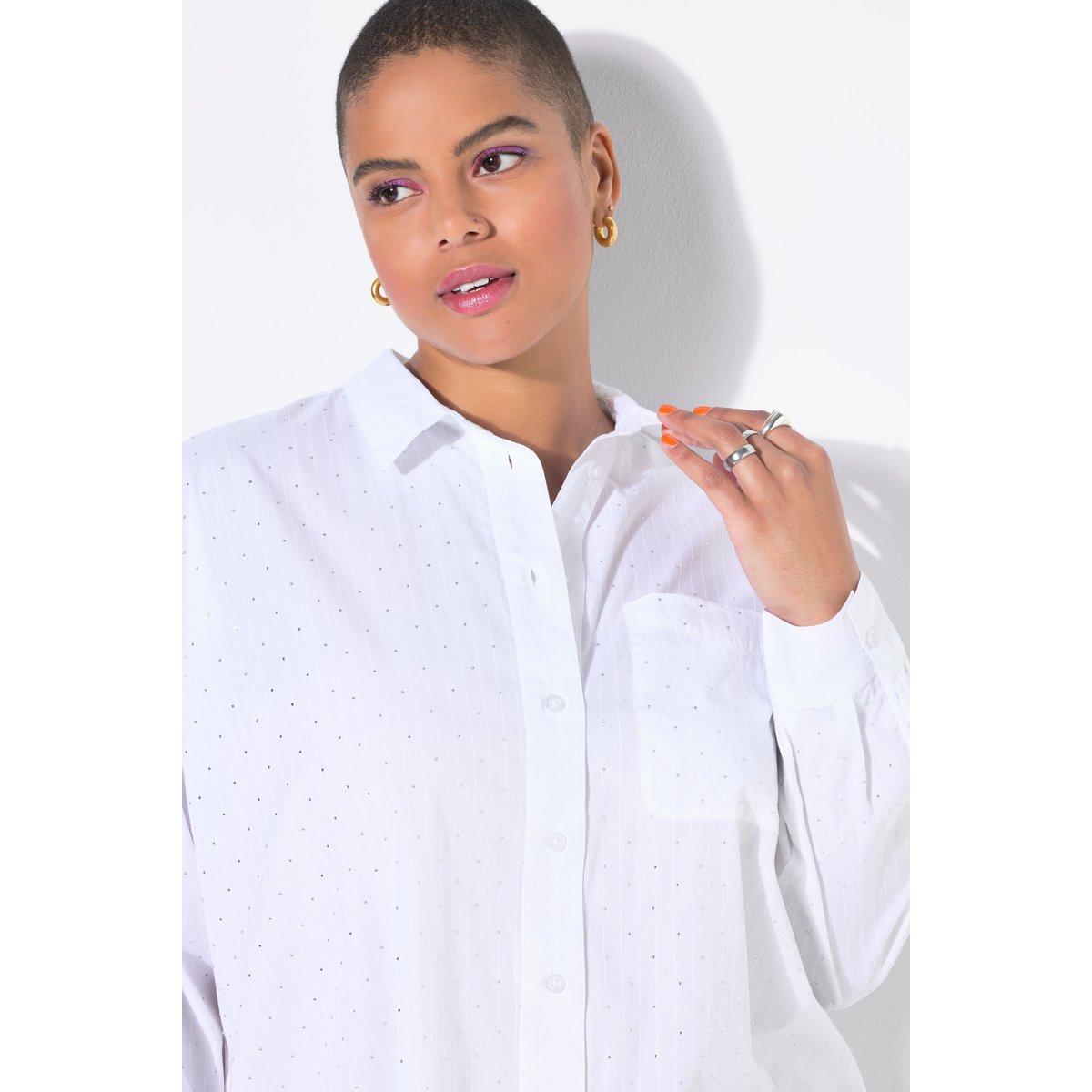 Chemisier oversize blanc cassé, STUDIO UNTOLD