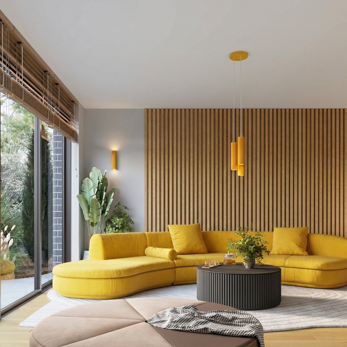 Applique murale Aluminium Jaune GU10 2 KARBON jaune, EDEN