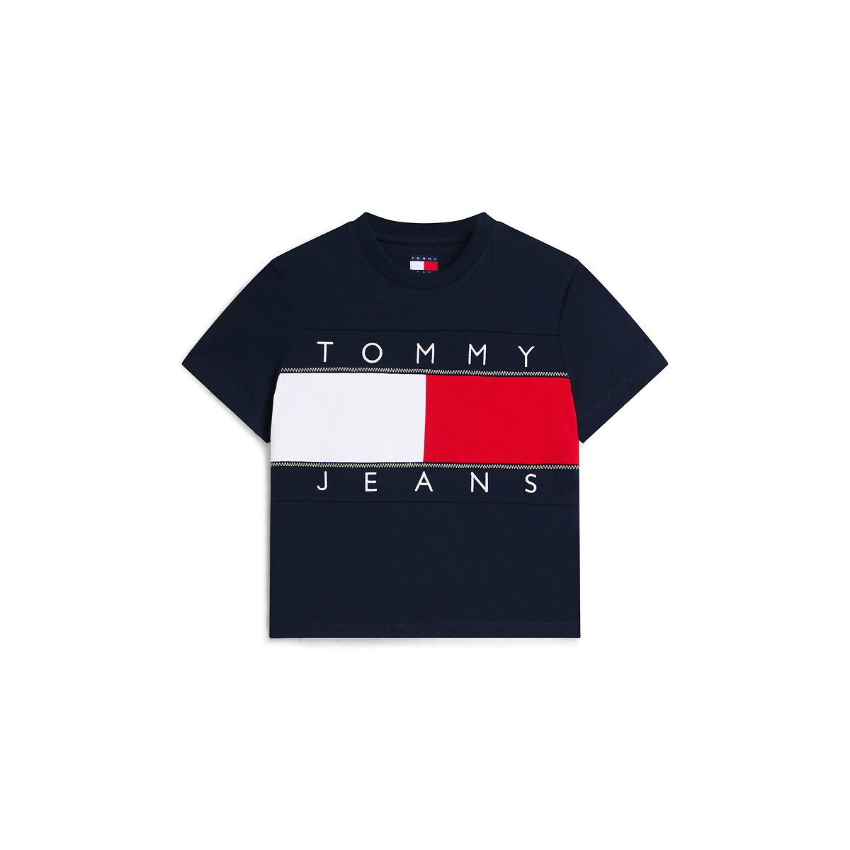 Logo Short Sleeve T-Shirt navy, TOMMY JEANS