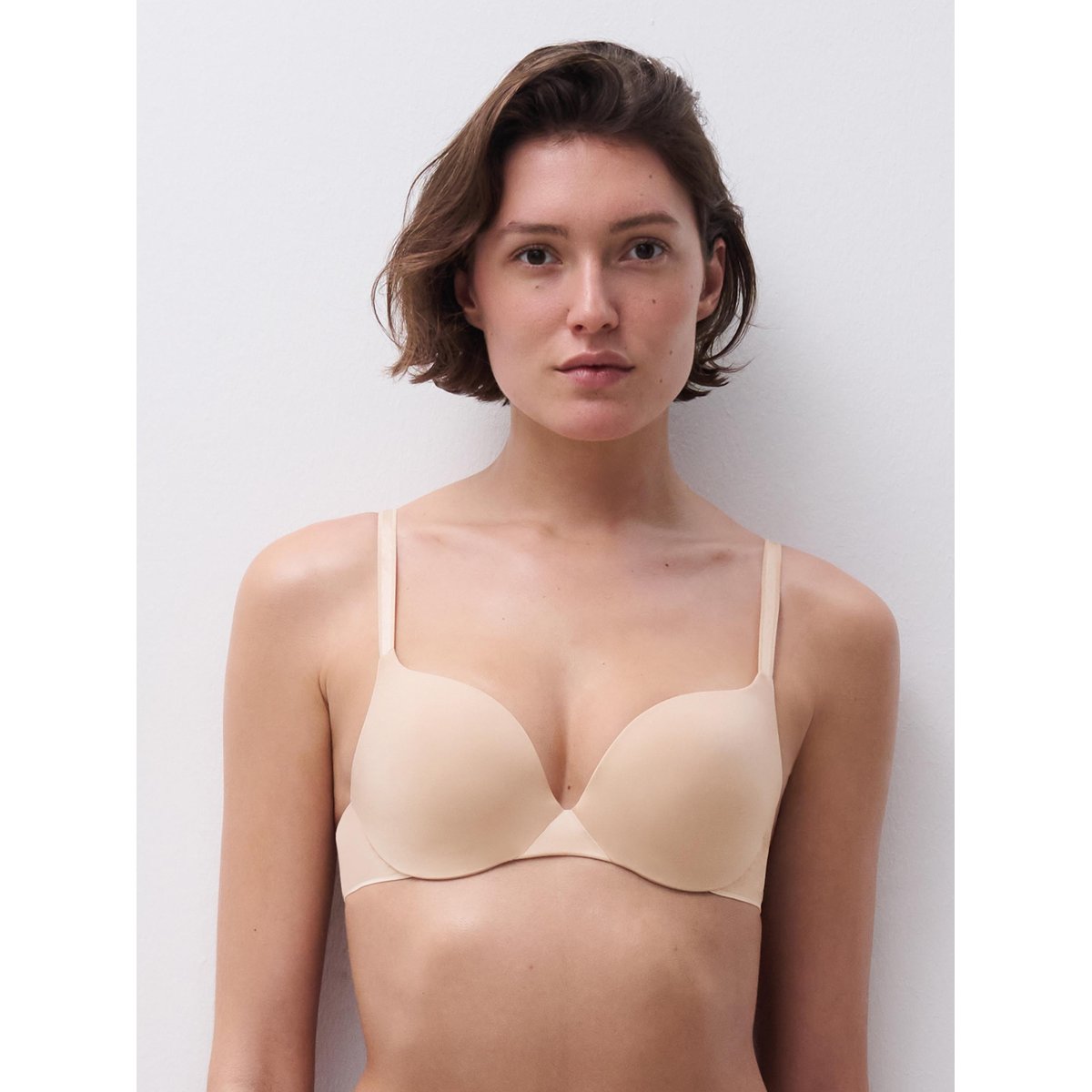 Soutien-gorge coques push-up ESSENTIALL beige doré, CHANTELLE