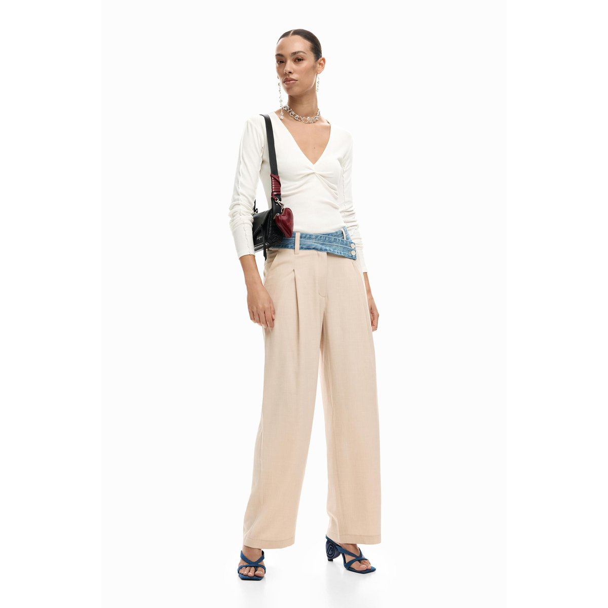 Pantalon long hybride marron, DESIGUAL