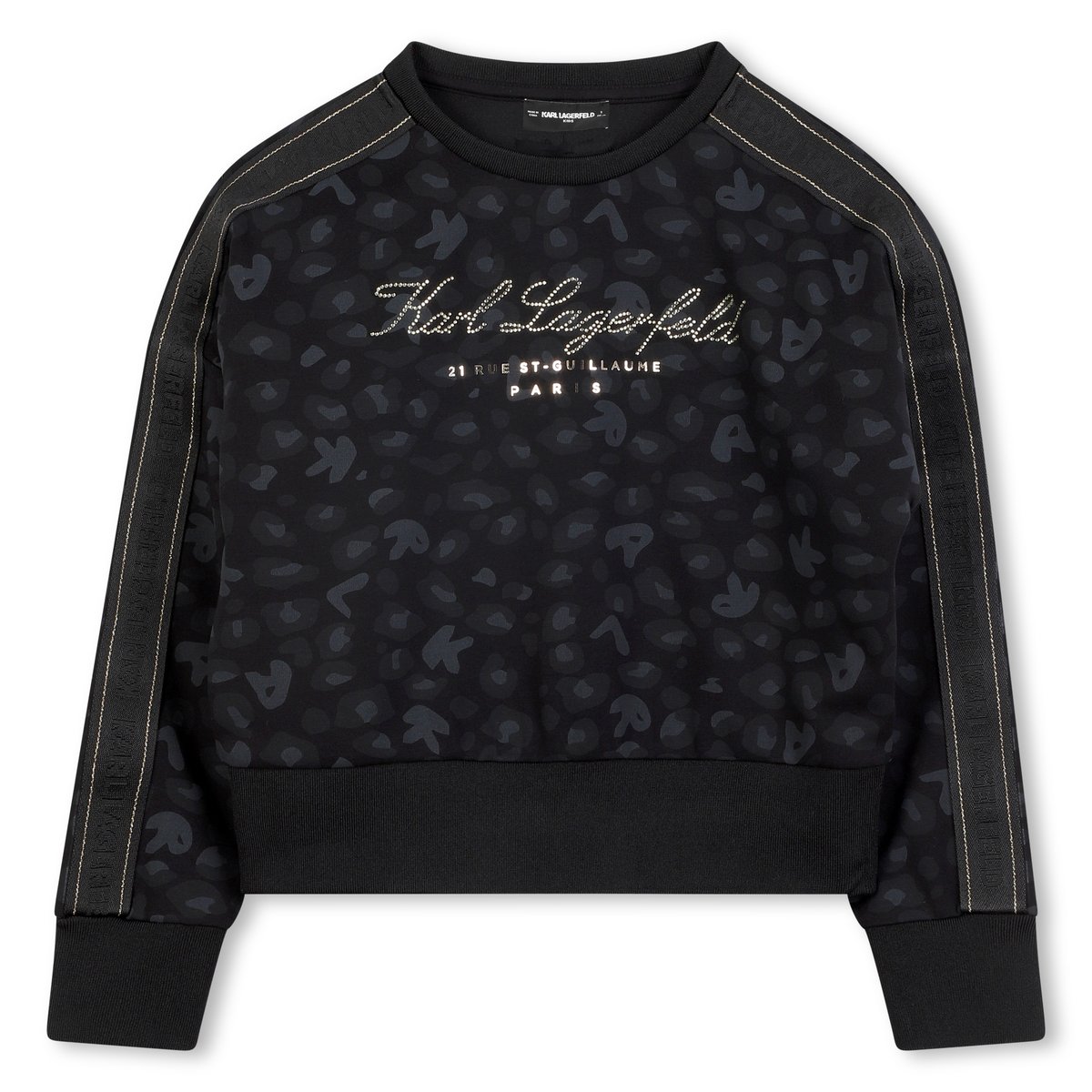 Sweat en double maillot black, KARL LAGERFELD KIDS