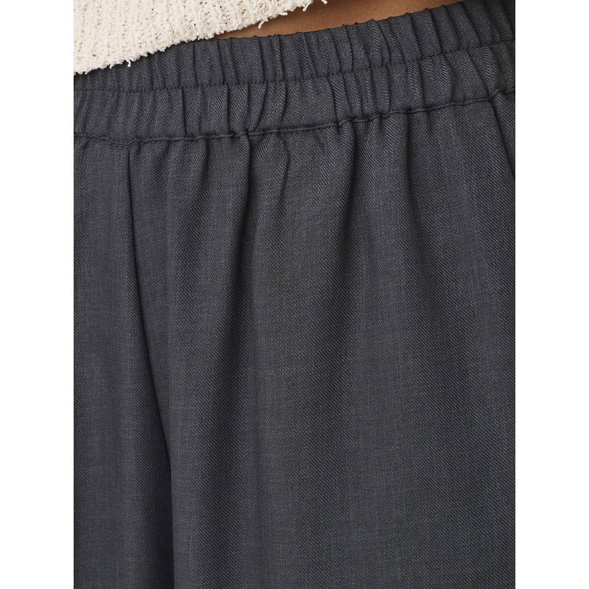 Pantalon À Jambe Large dark grey melange, ONLY