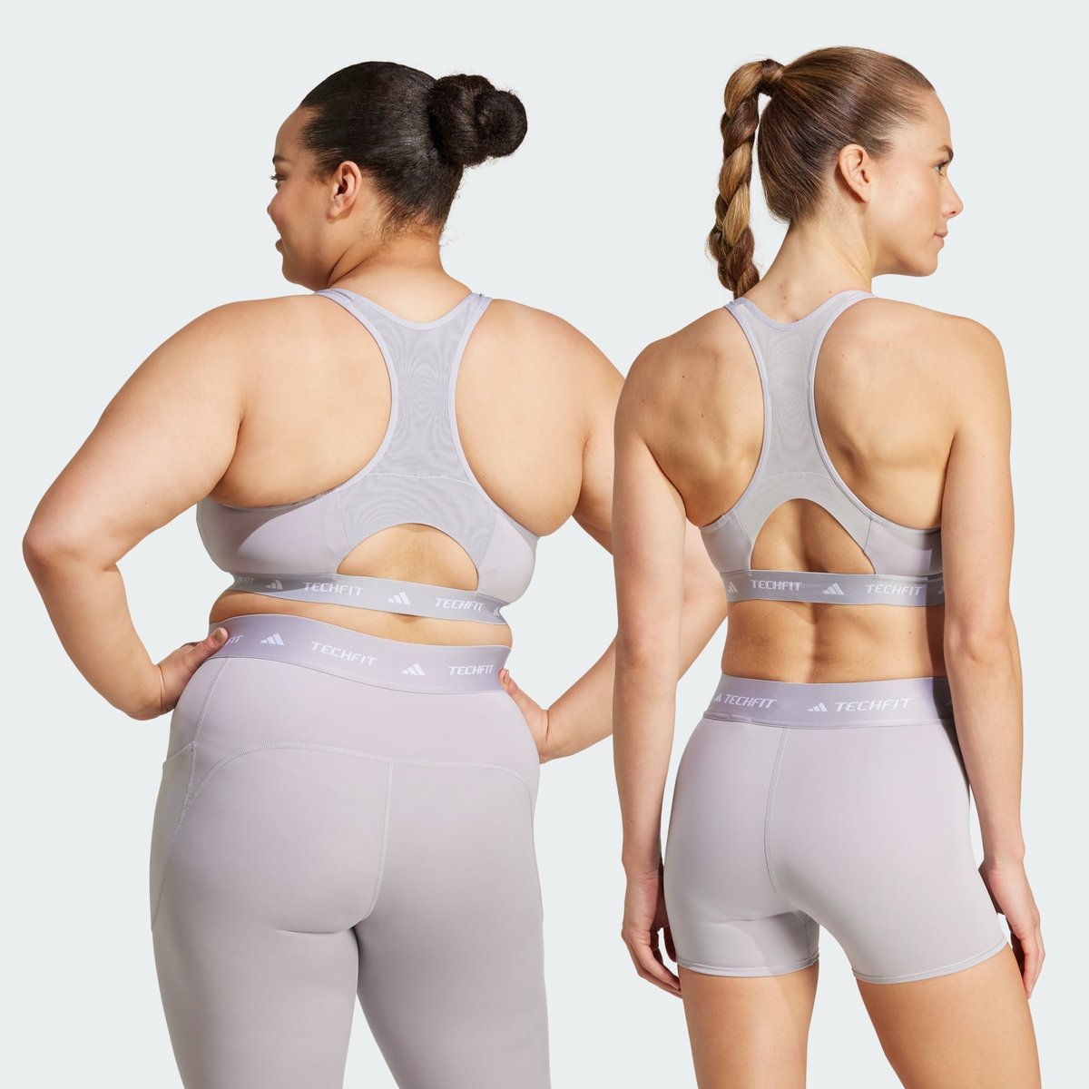 Brassière Techfit Maintien moyen glory grey, adidas Performance