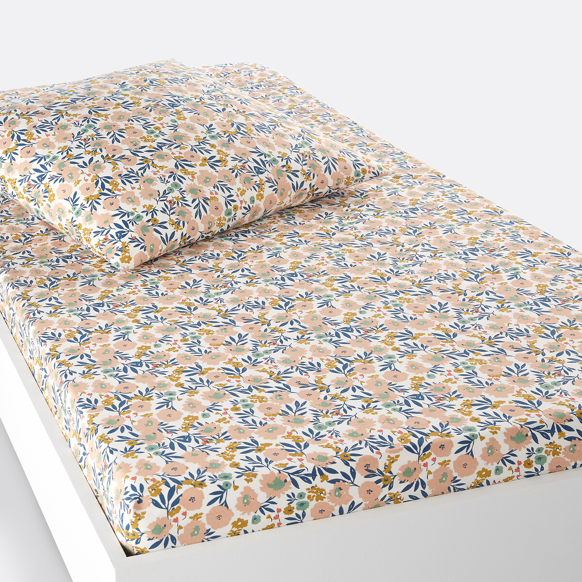 Drap housse enfant percale coton bonnet 30cm Ohara imprimé, LA REDOUTE INTERIEURS