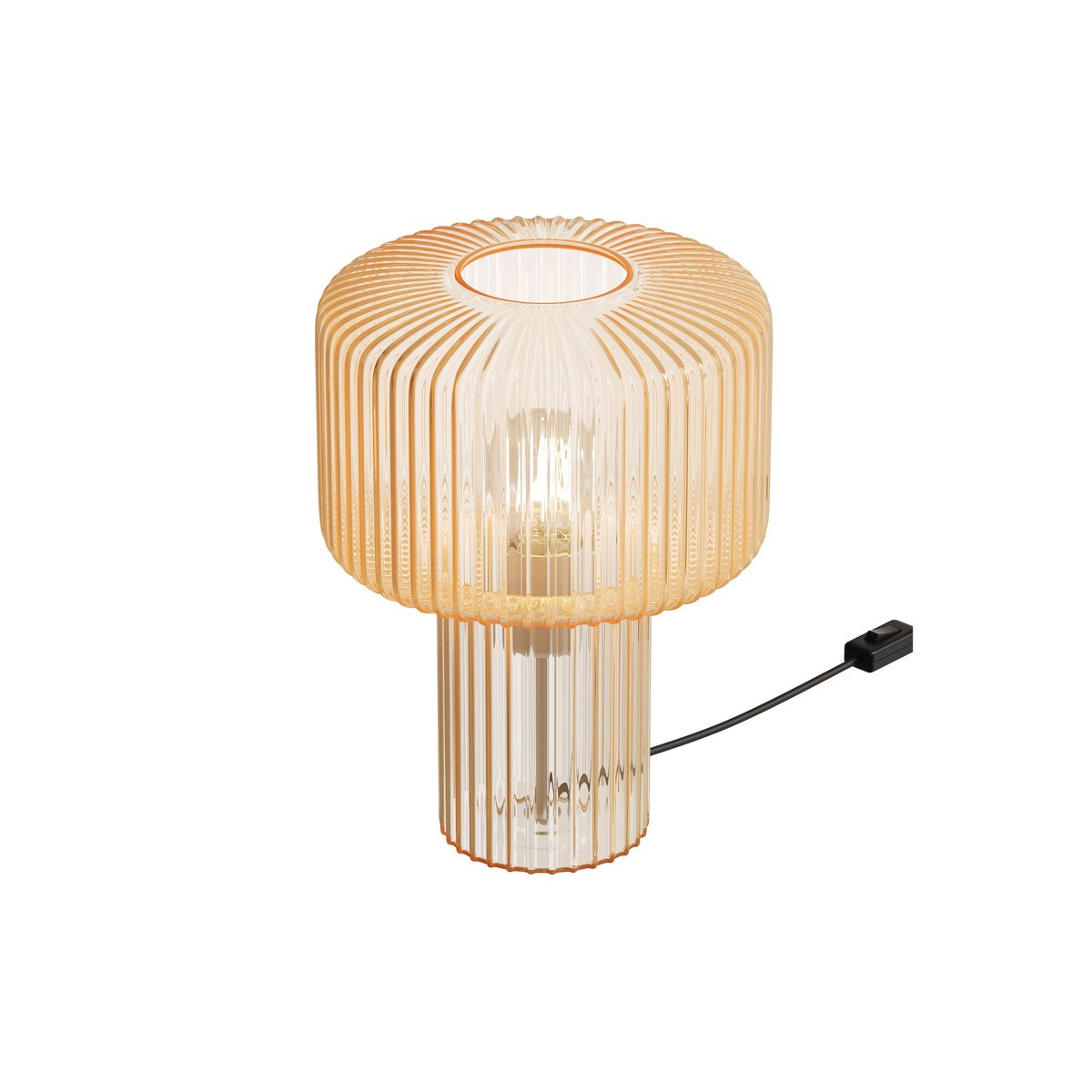 Lampe en verre cannelé - VERRA transparent, MAISON PAVANE