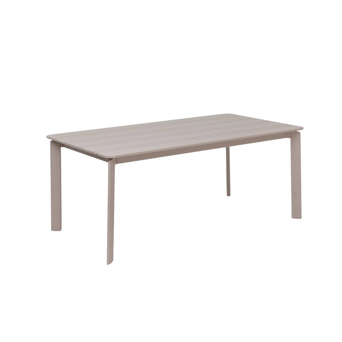 Table de jardin en aluminium KAÏA marron, MADE IN MEUBLES