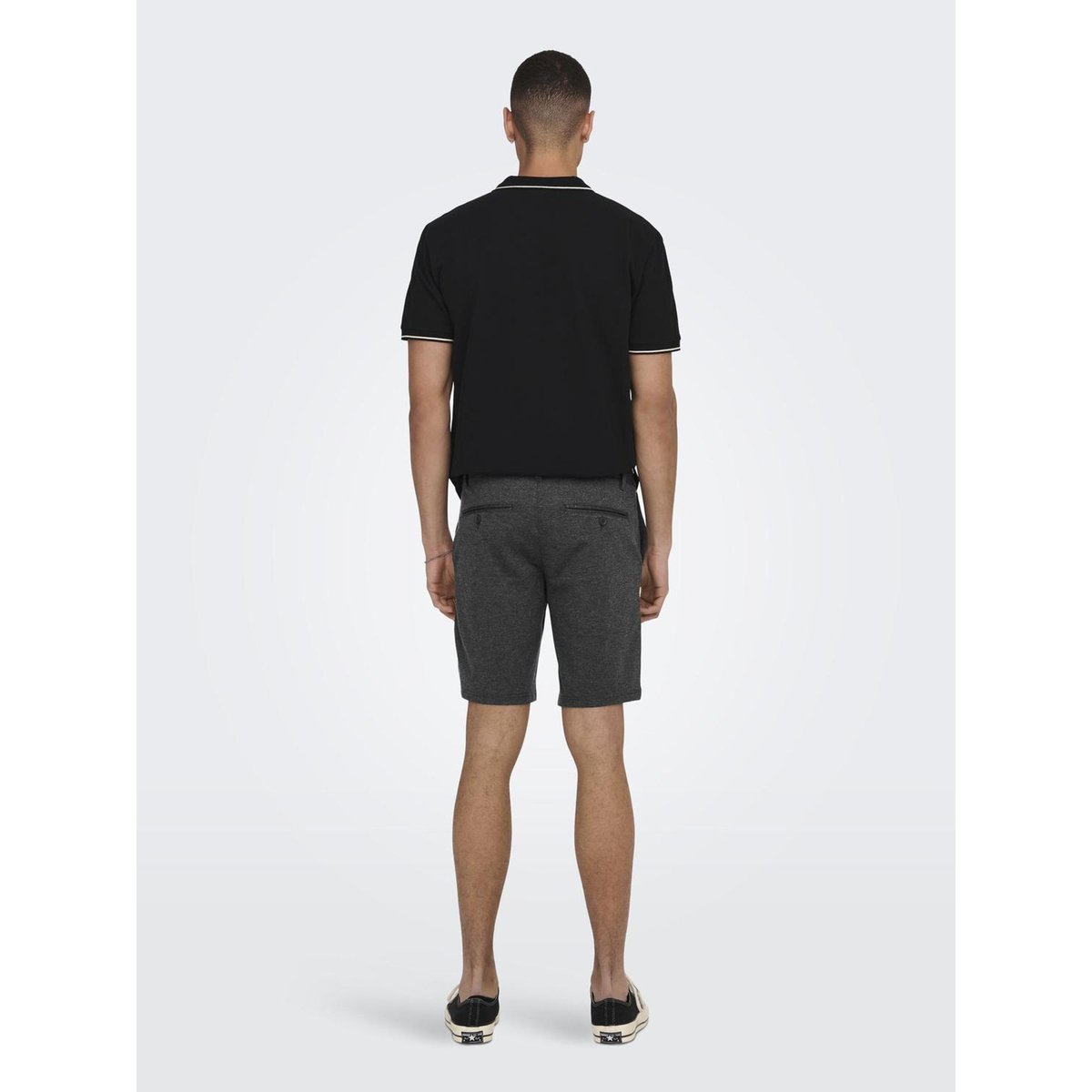 Short Chino dark grey melange, ONLY & SONS