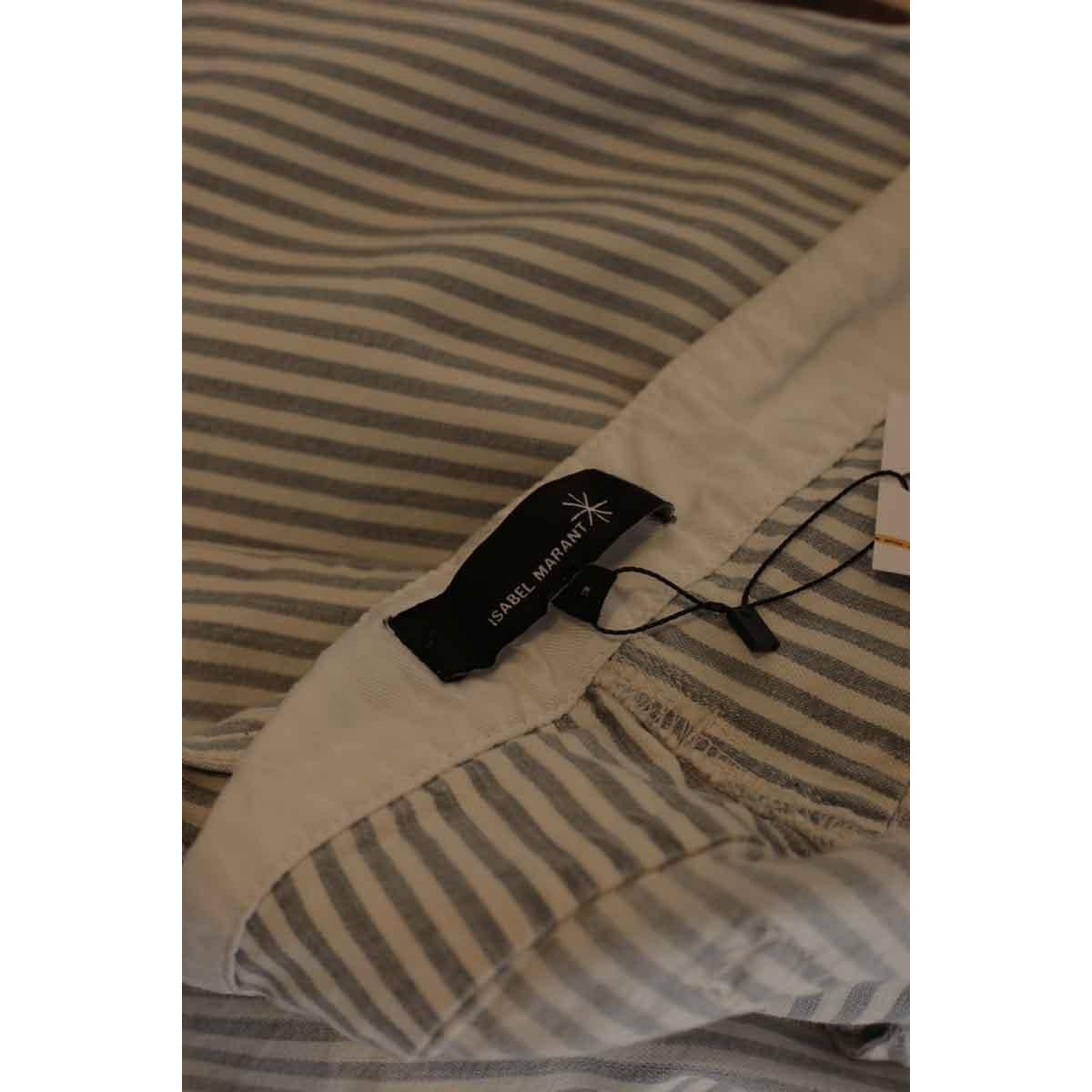 Pantalon slim - Bon État blanc, ISABEL MARANT