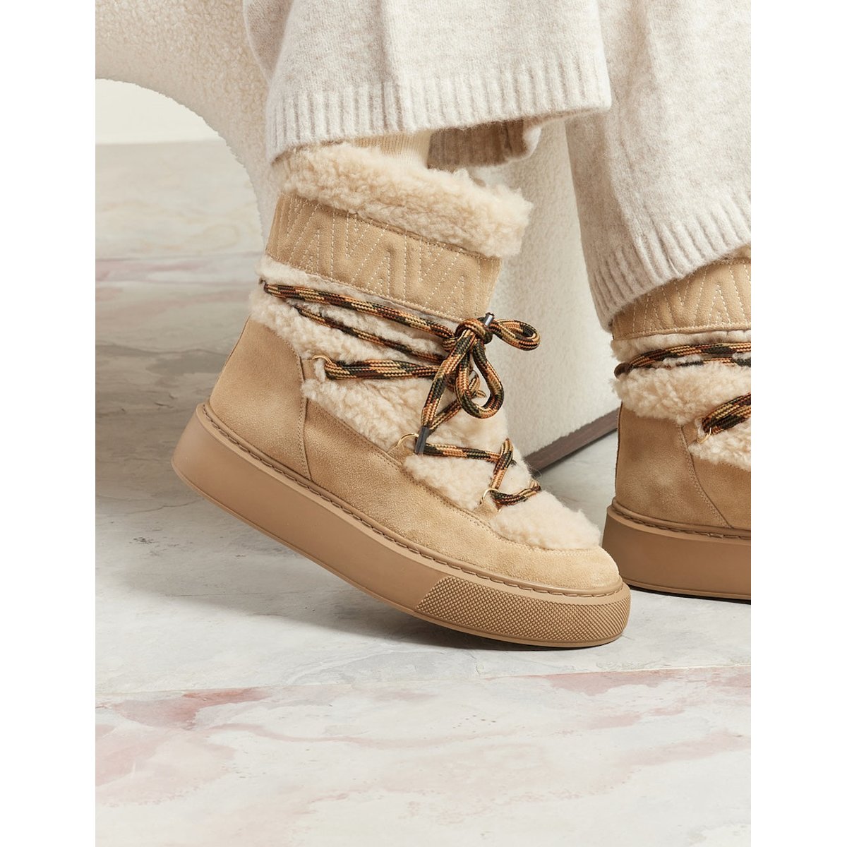 Bottes fourrées SARAH taupe, ODAJE
