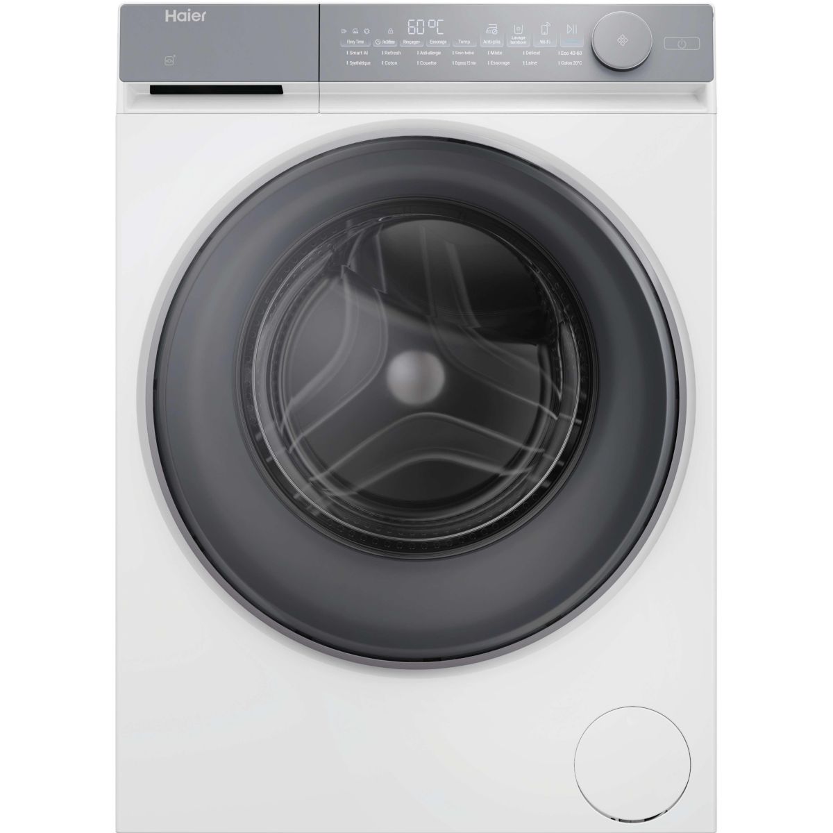 Lave linge hublot HW100-B14367U-FR - 10 kg - 1400 tr/min - Classe A - Moteur induction direct drive - Connecté couleur unique, HAIER