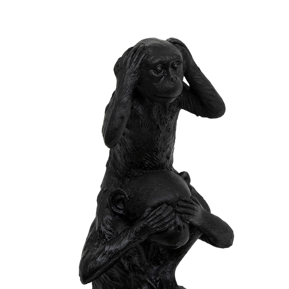 Statue de 3 singes noir, ATMOSPHERA