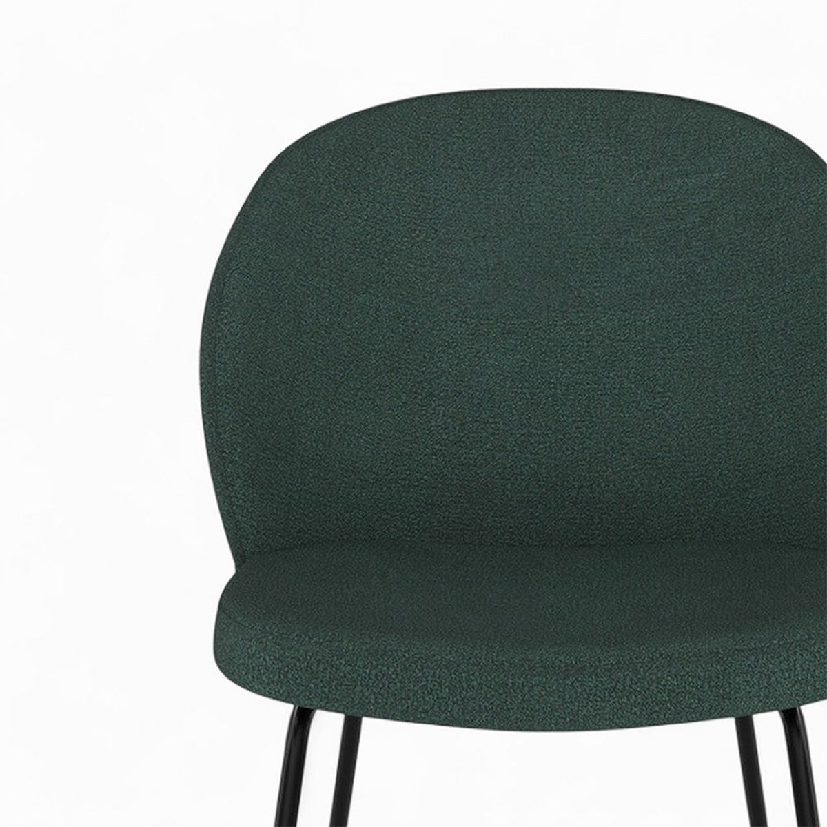 Pack 4 chaises en tissu bouclé - GROOM jaune et vert, MAISON PAVANE
