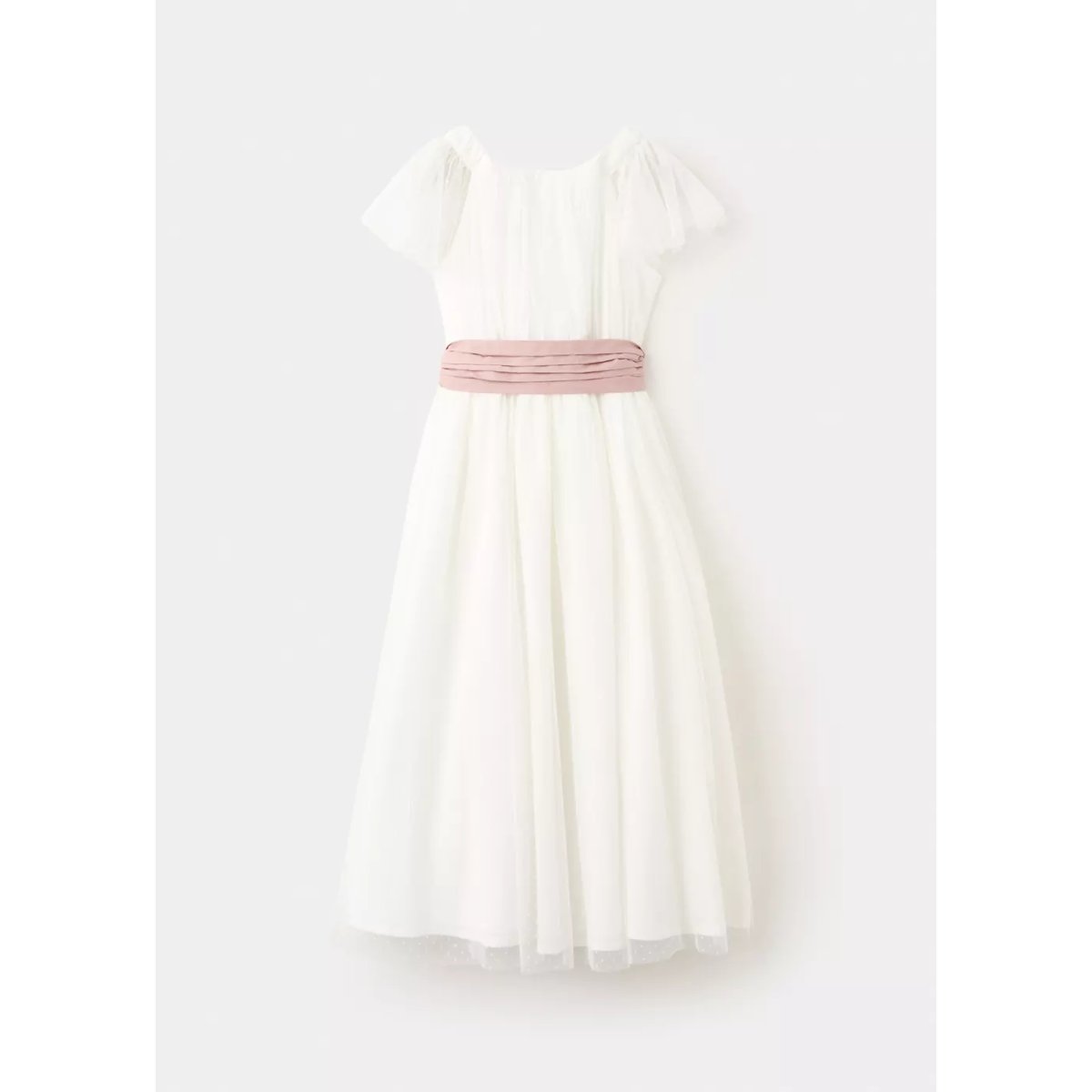 Robe longue lavallière blanc, MANGO KIDS