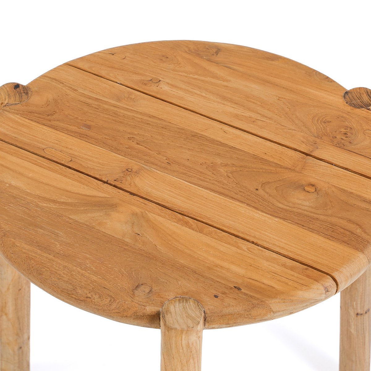 Table d’appoint en teck GILIMANUK beige, BAZAR BIZAR