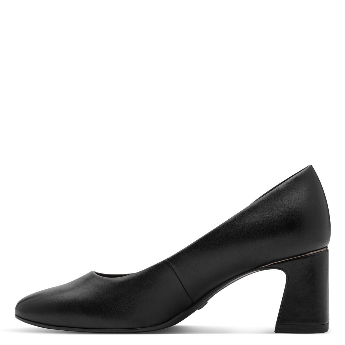 Escarpin en cuir noir, TAMARIS