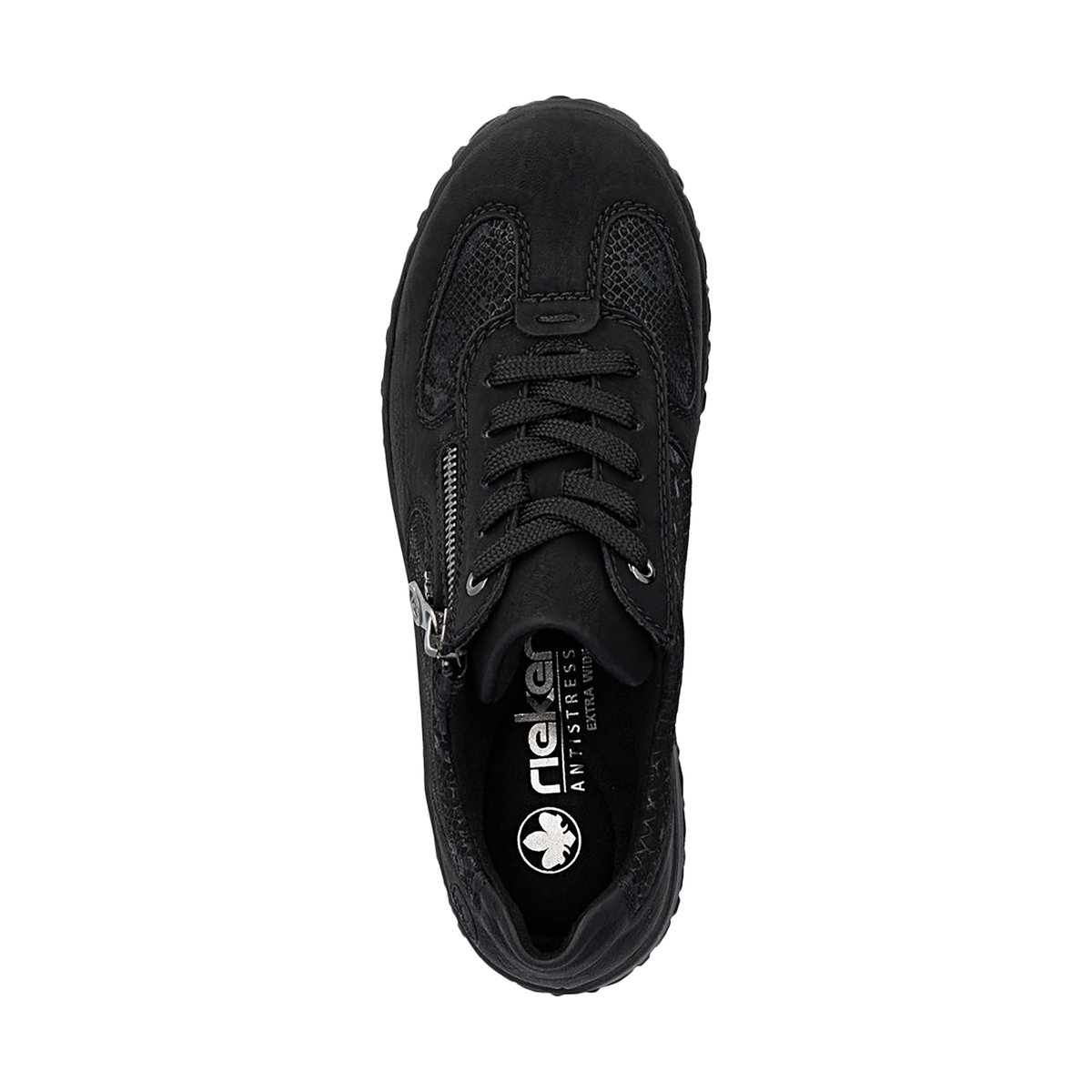 Basket Basse Cuir Scuol noir, RIEKER