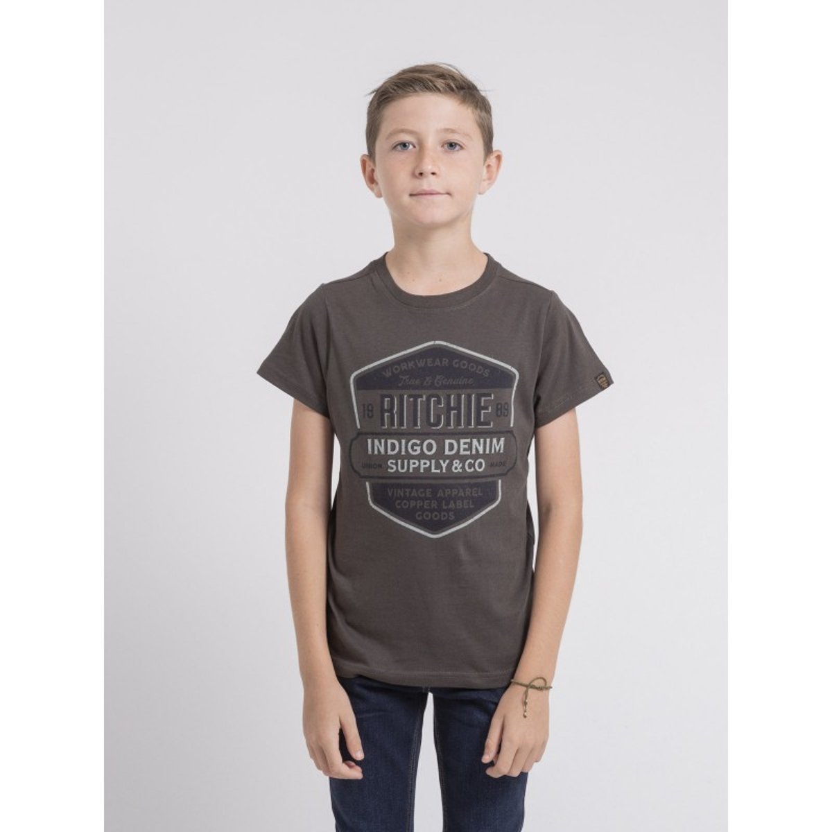 T-shirt Col Rond Pur Coton Jagny-j gris, RITCHIE