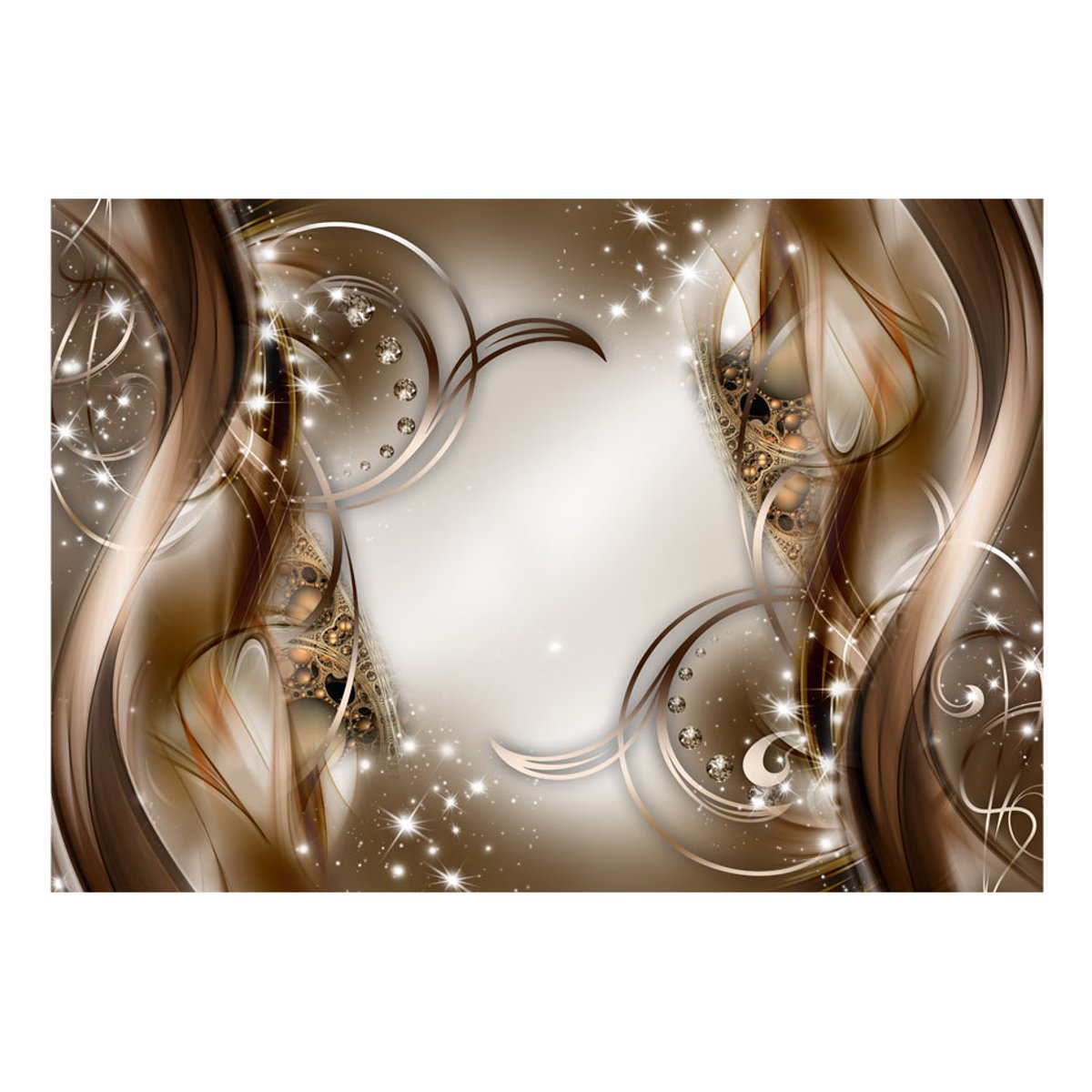 Papier peint intissé panoramique Abstractions Cinnamon Trinkets multicouleur, EDEN
