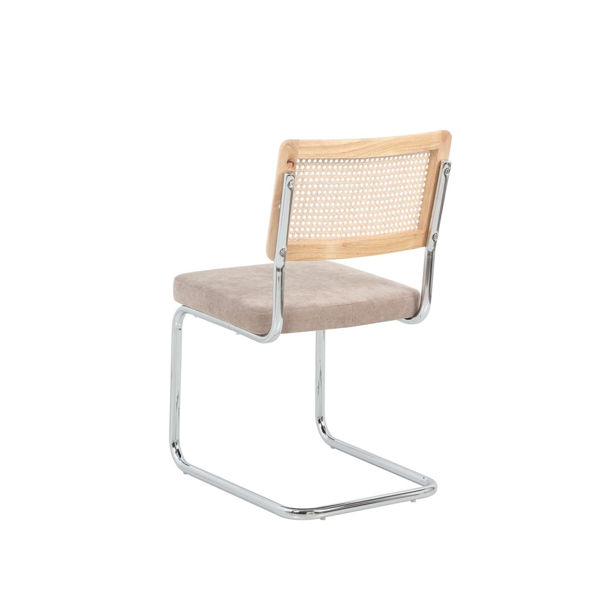 Chaises cannage pieds métal (lot de 2) ELLA marron, BAÏTA