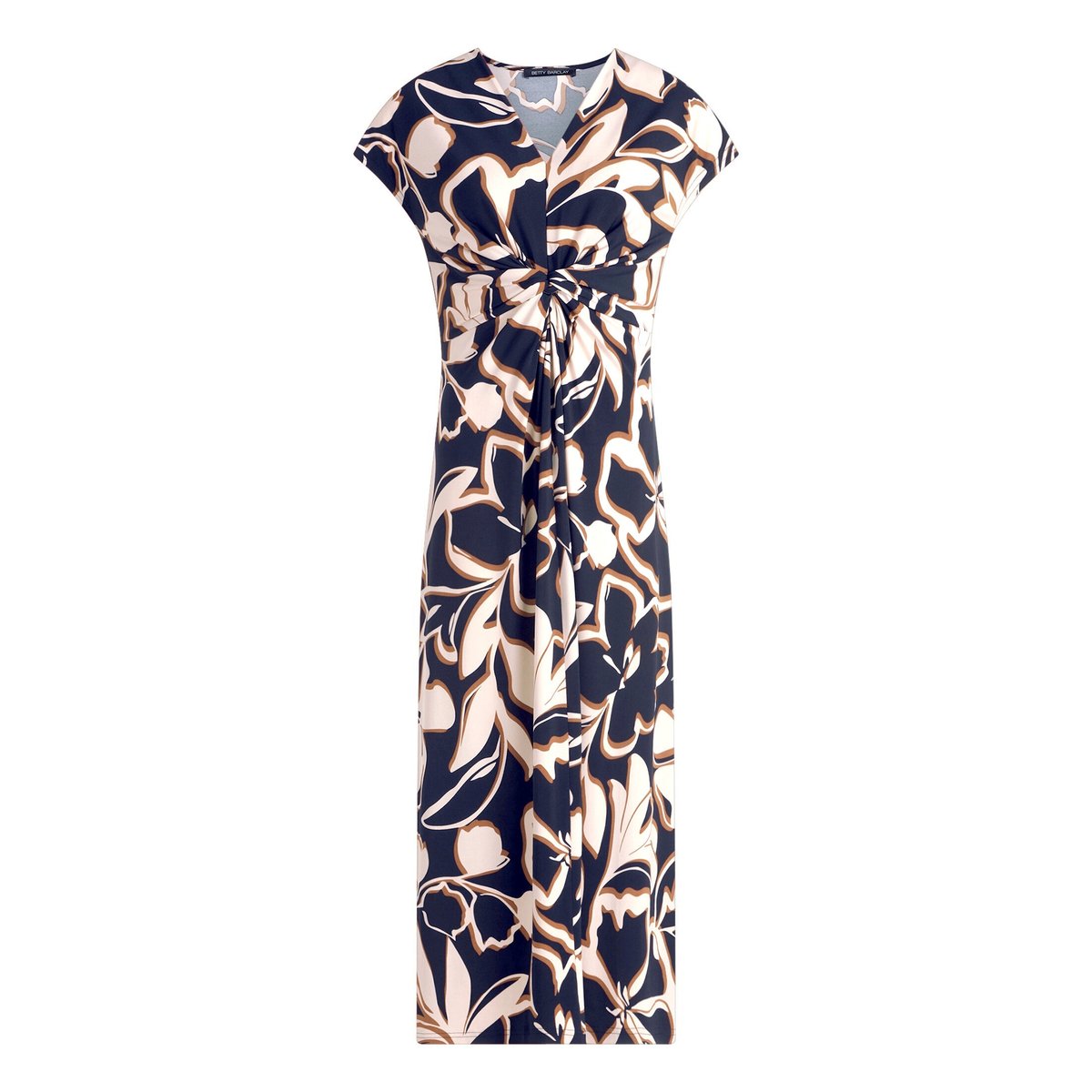 Robe longueur midi à fronce dark blue/brown, BETTY BARCLAY