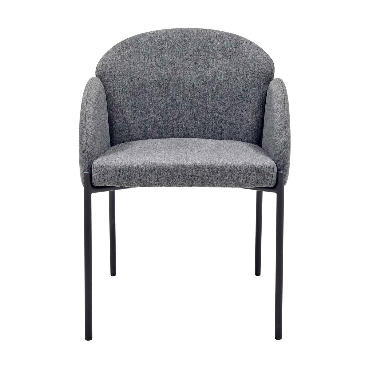 Lot de 2 chaises en tissu, AVA gris anthracite, OVIALA