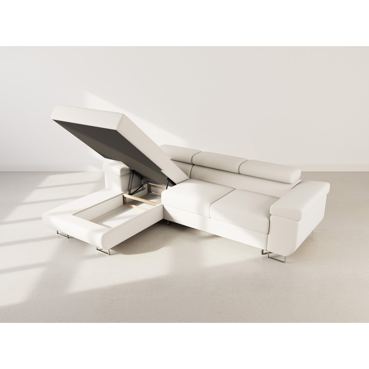 Canapé d'Angle Convertible 6 places - PABLO beige, BEST MOBILIER