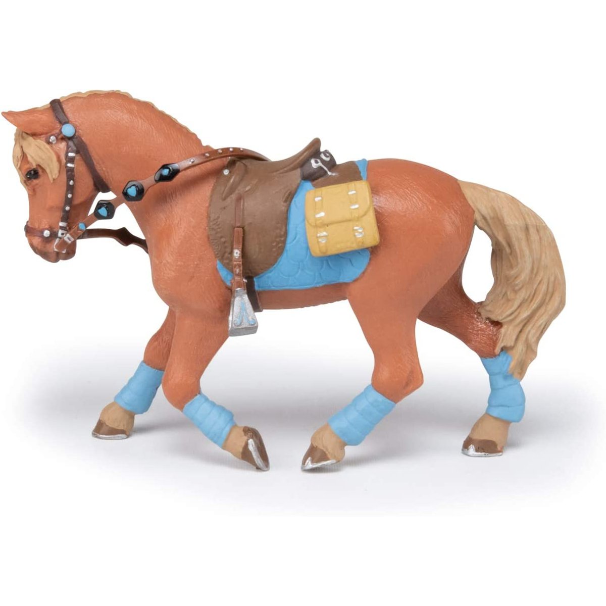 Figurine Cheval du jeune cavalier marron, PAPO