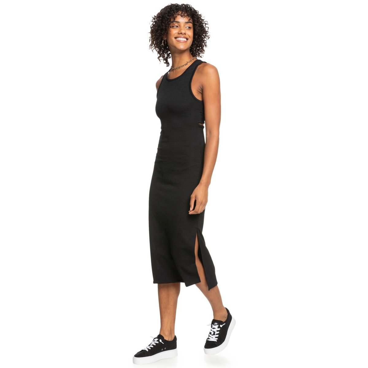 Robe midi GOOD KEEPSAKE. noir anthracite, ROXY