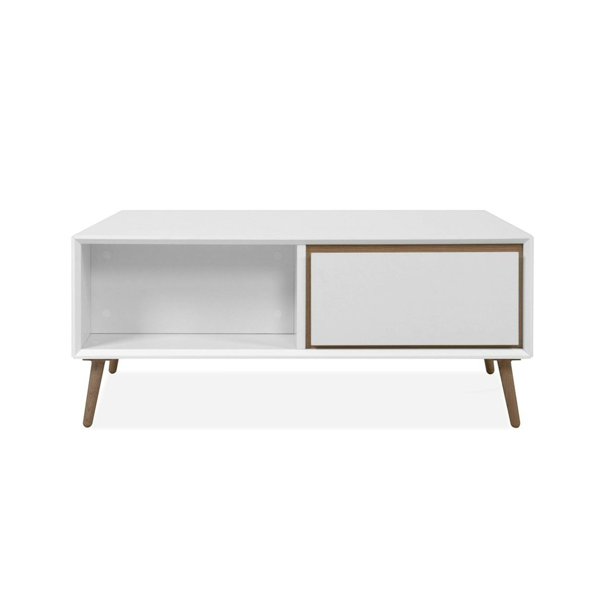 Table basse blanche avec rangement AVIO blanc, PIER IMPORT