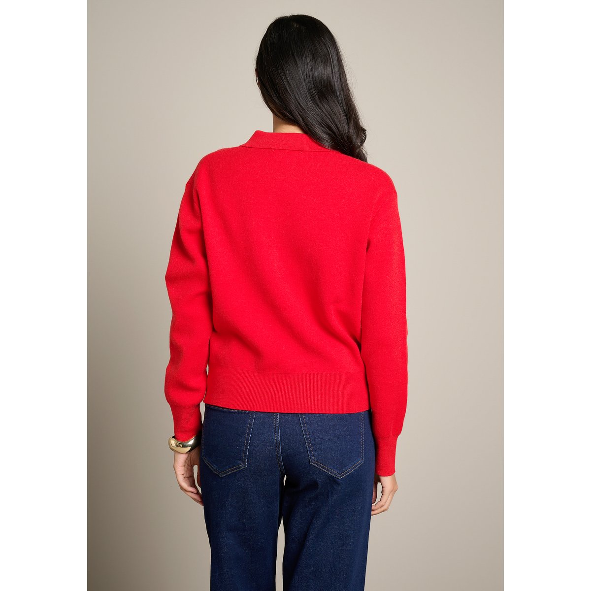 Polo maille douce rouge, LOLALIZA
